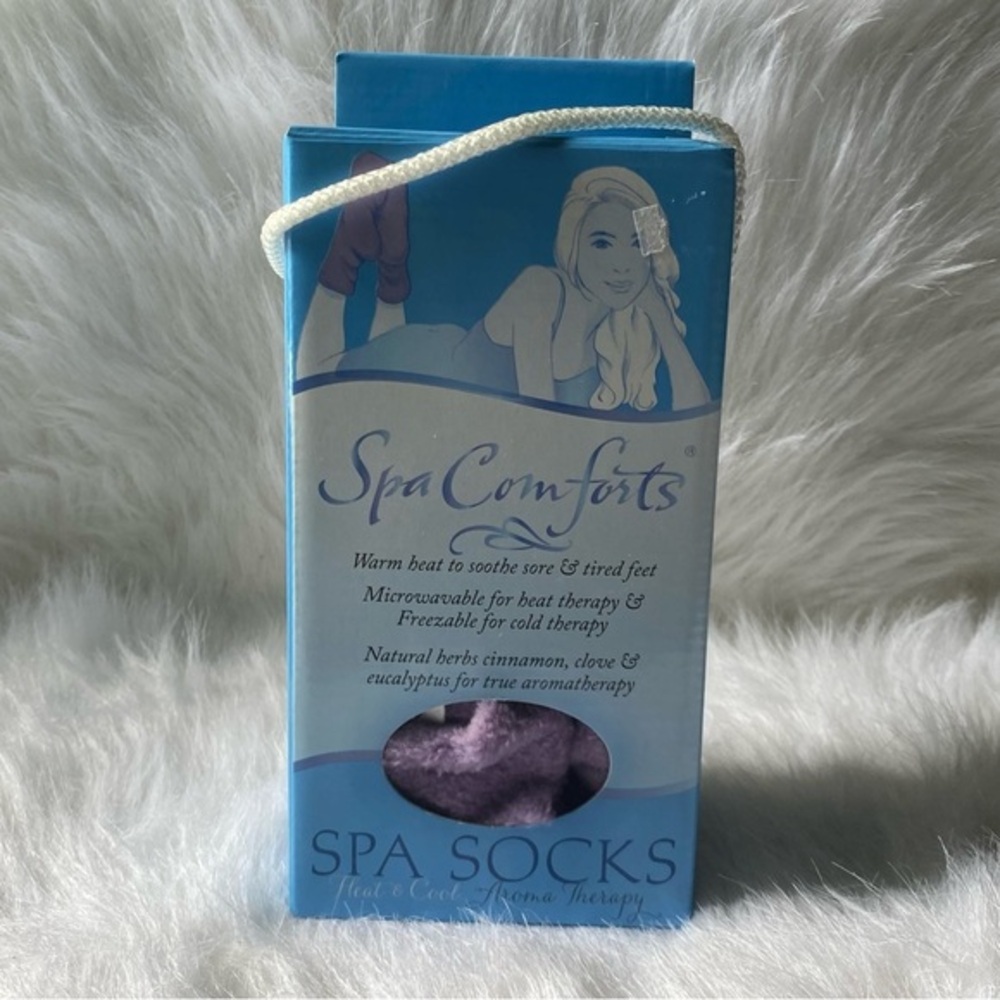Spa Socks Purple‎ Warm Heat To Smooth Tired Feet Microwaveable For Heat